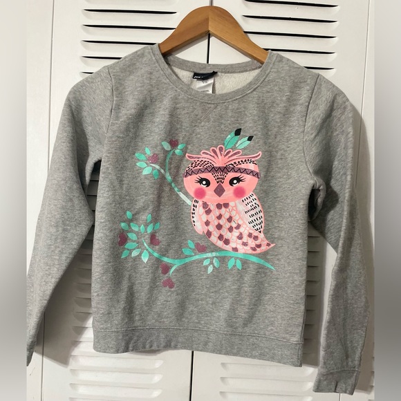 JOE BOXER SWEATSHIRT PULLOVER GIRL, KIDS PRINTED GRAY SIZE 10/12 years. - Picture 1 of 15